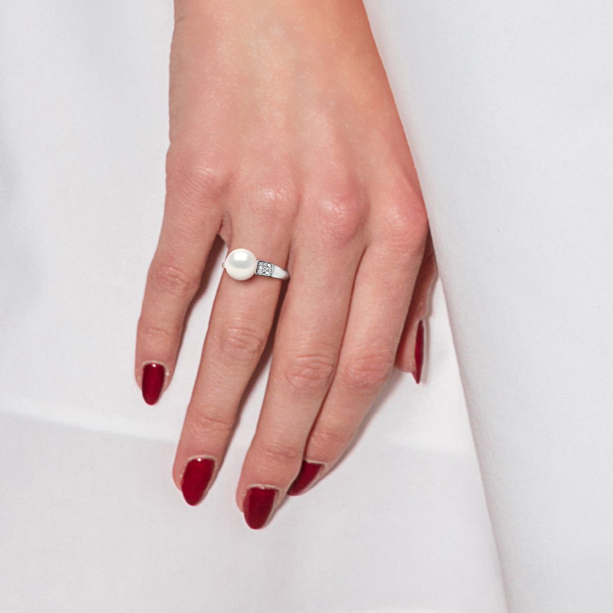 Eleganter Verstellbarer Süßwasserperlen Ring