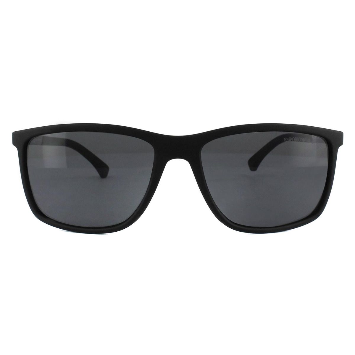 Matte schwarze rechteckige Sonnenbrille