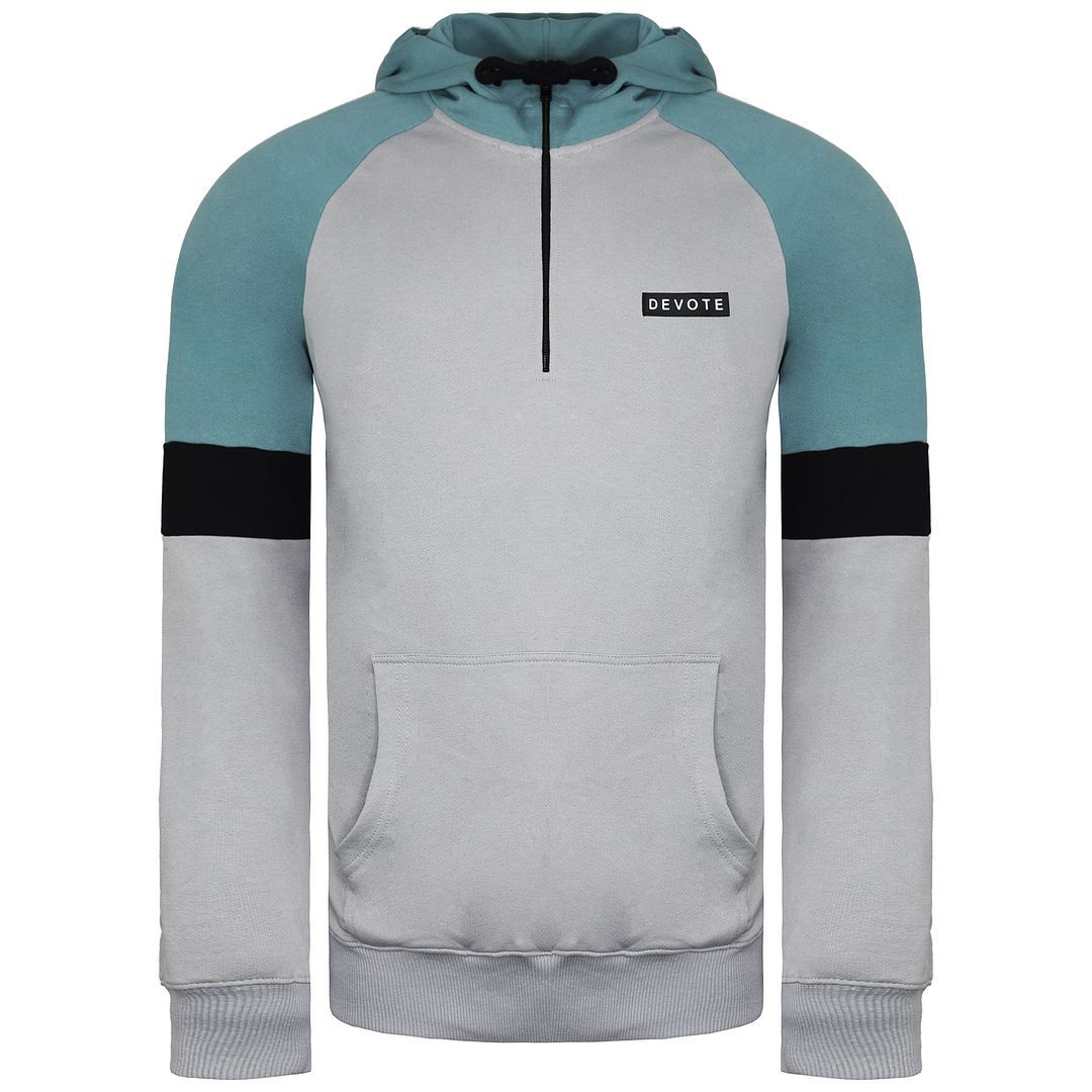 Farbblock-Raglanärmel-Kapuzenpullover