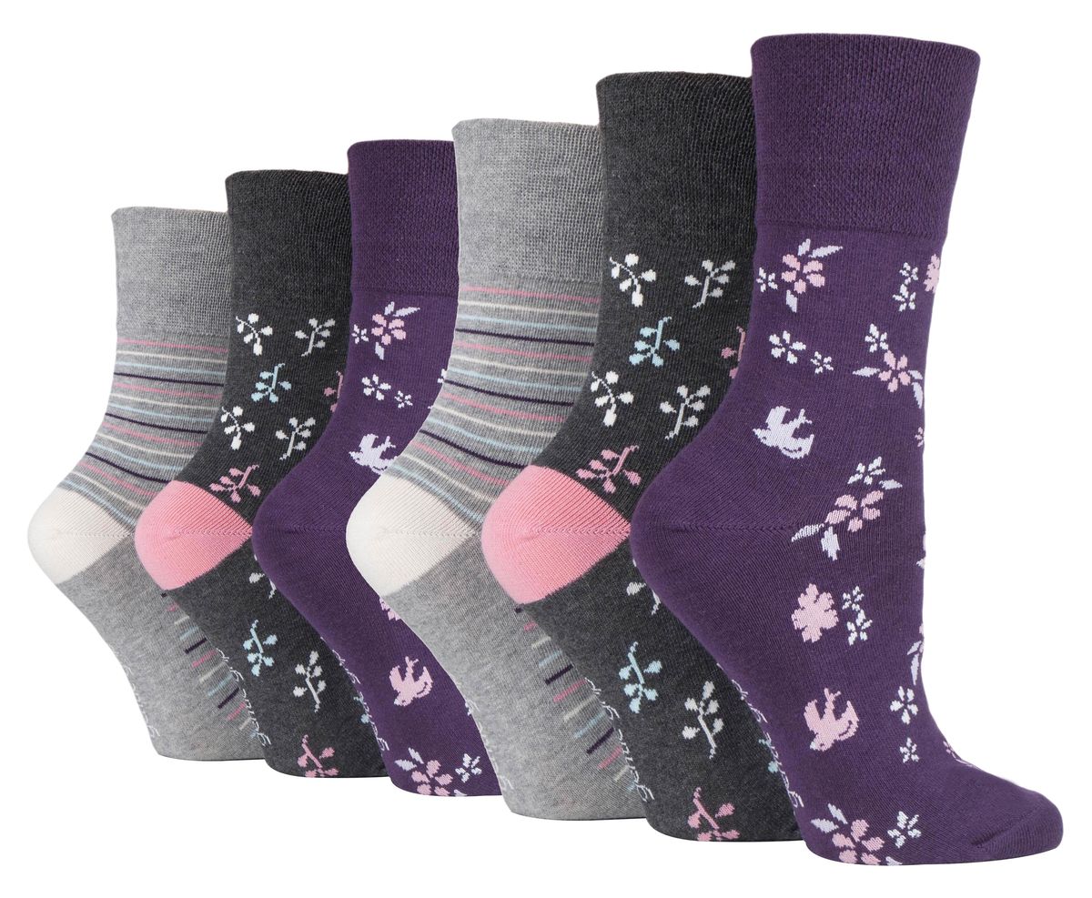 Gentle Grip - 6 Paar Damen Gentle Grip nicht elastische Socken - SOLRH214