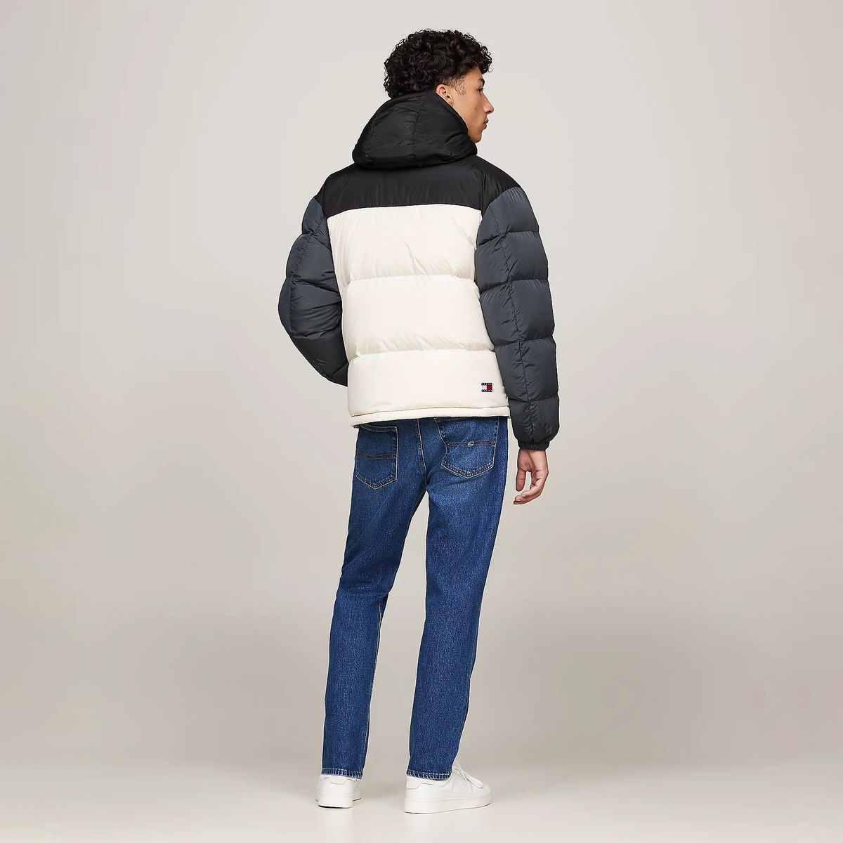 Gesteppte Pufferjacke im Farbblock-Design