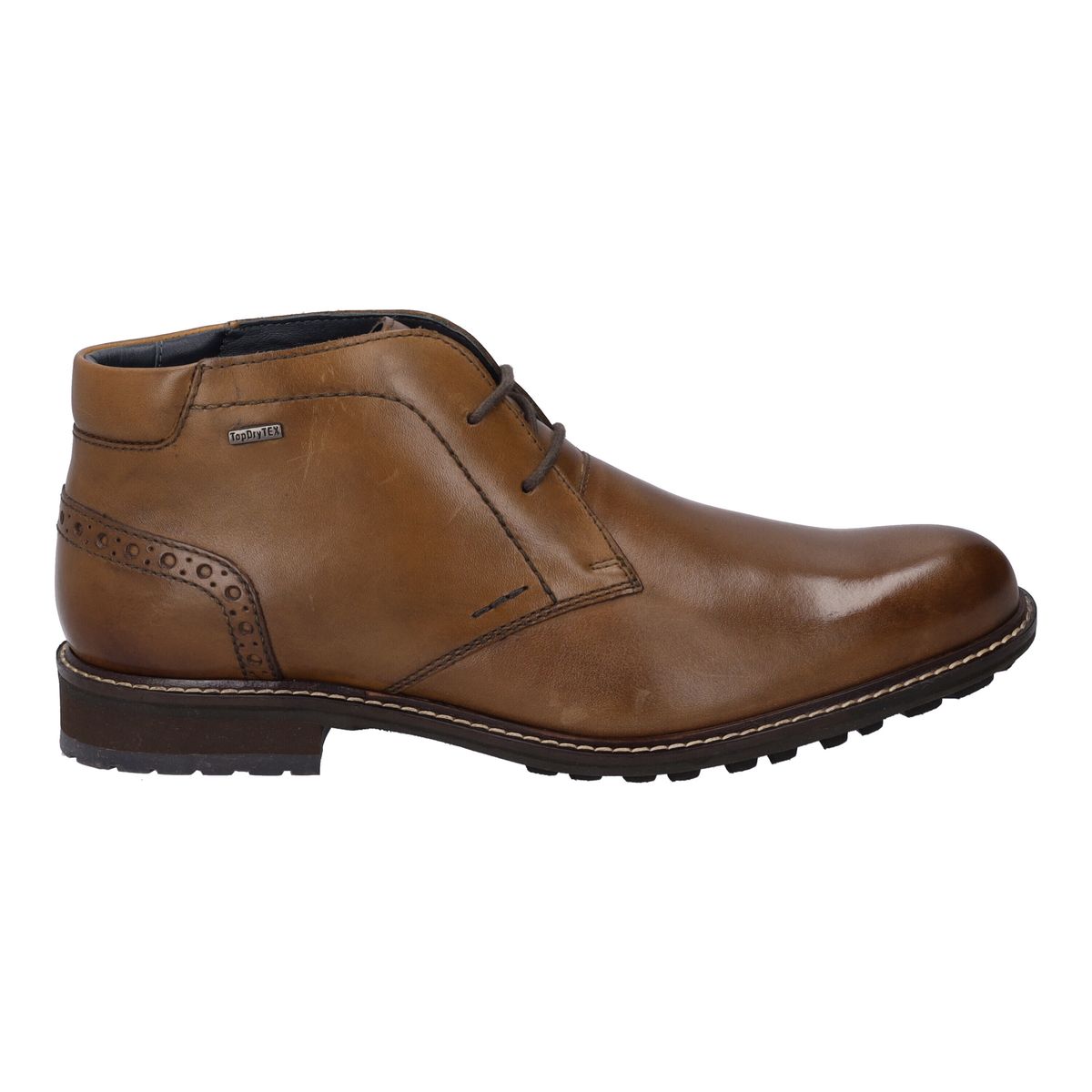 Klassische Leder-Schnürstiefeletten