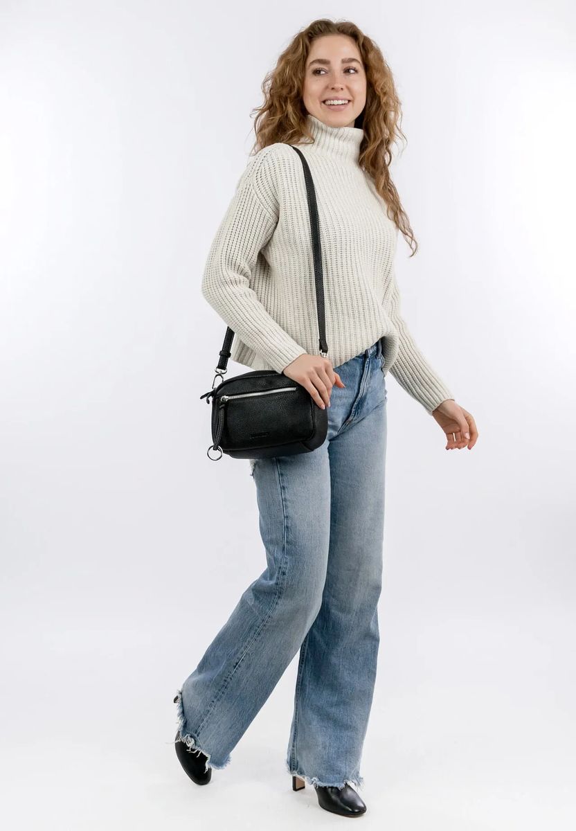 SURI FREY Schultertasche, Reißverschluss, Kunstleder, für Damen, schwarz