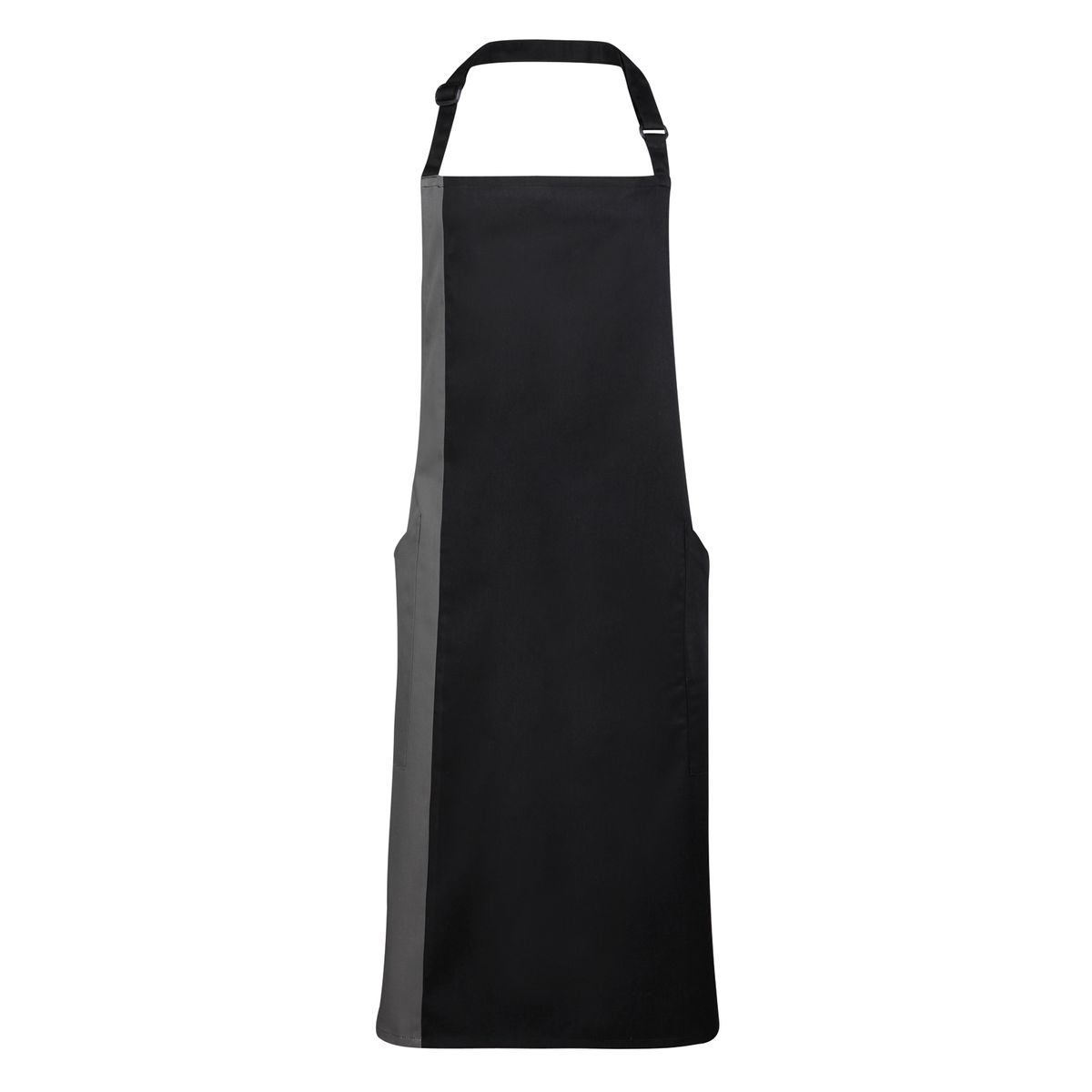 Premier Unisex-Kontrast-Latzschürze (2er-Pack) (Schwarz/Dunkelgrau)