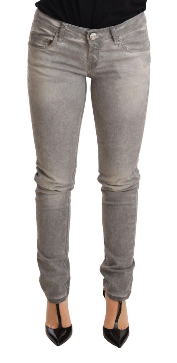 Hellgraue Slim Fit Jeans