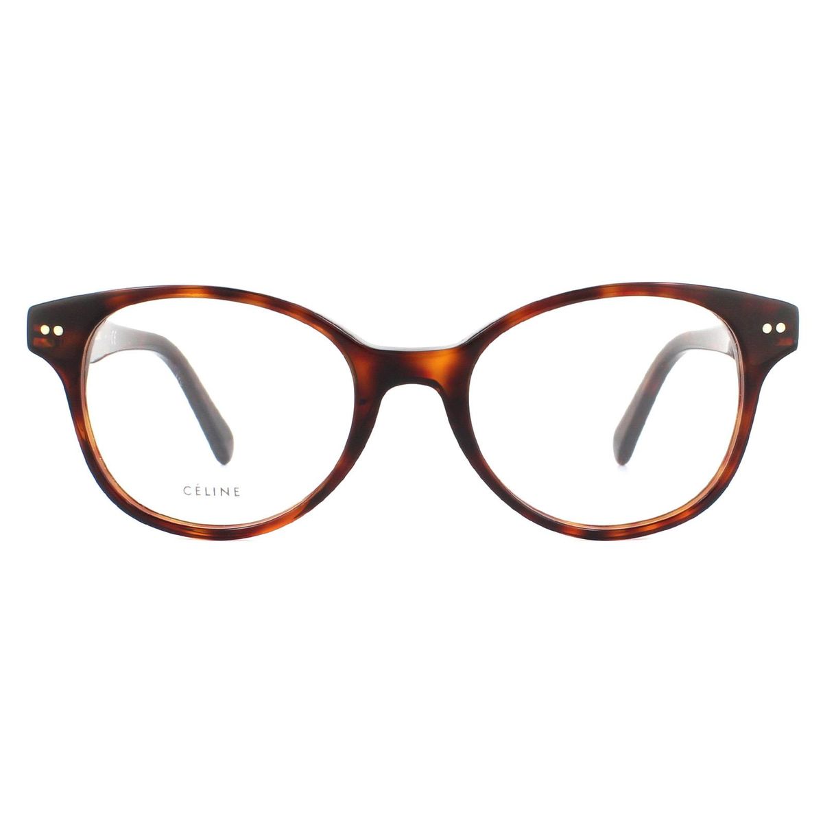 Abgerundete Acetat-Brille mit Nieten-Detail
