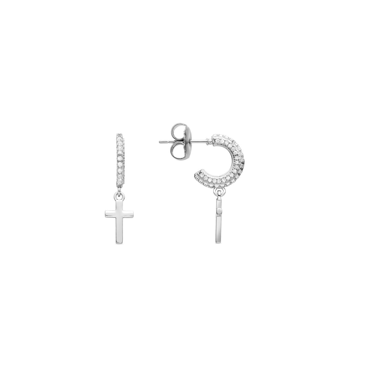 Cubic Zirkonia Kreuz Ohrringe