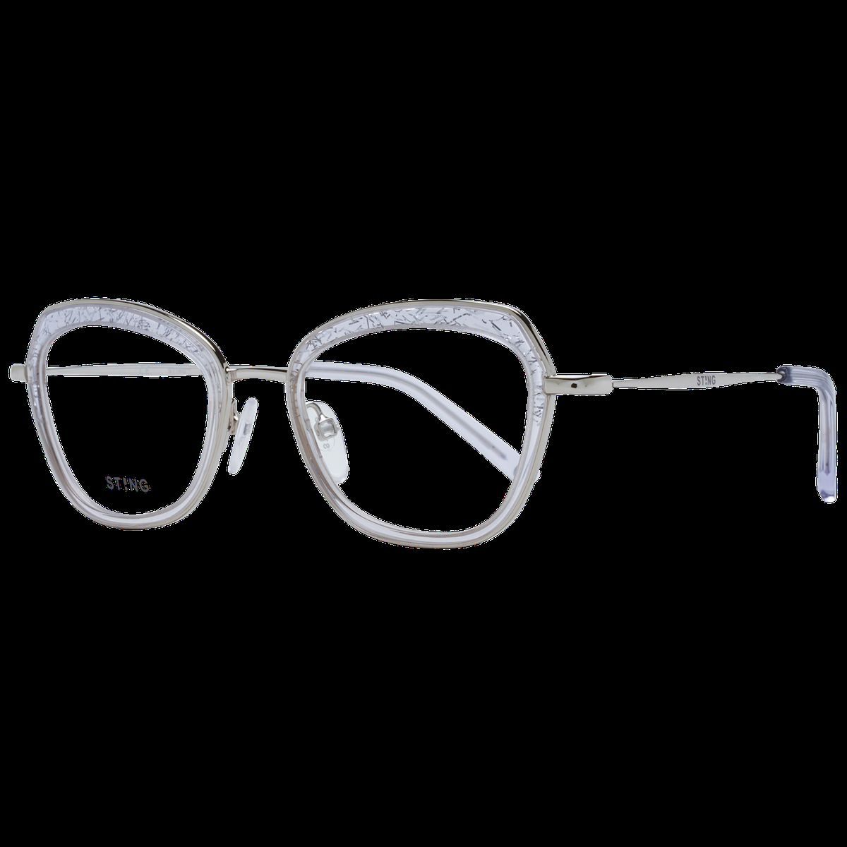 Geometrische Vollrandbrille in Silber