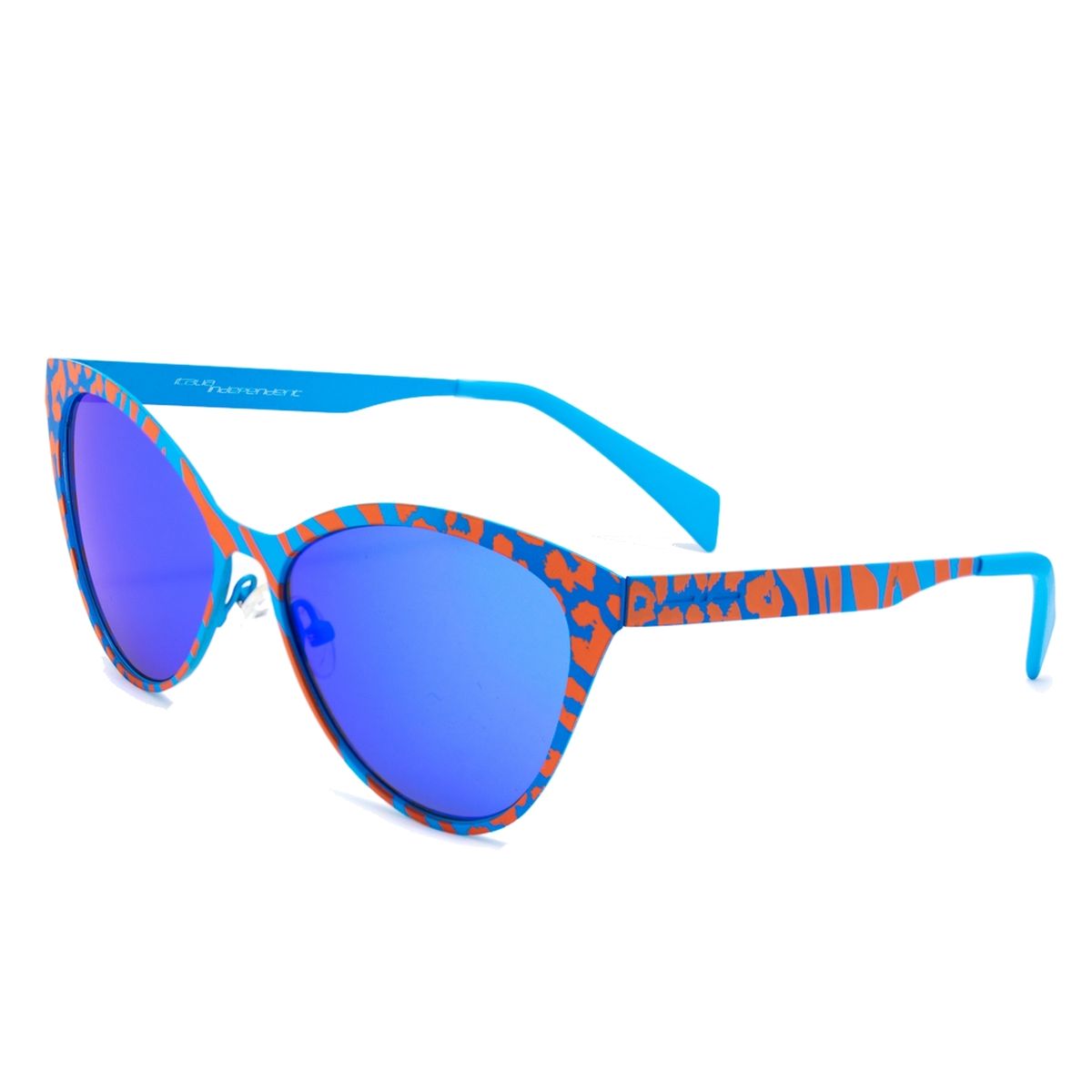 Cat-Eye-Sonnenbrille mit gemusterten Rahmen