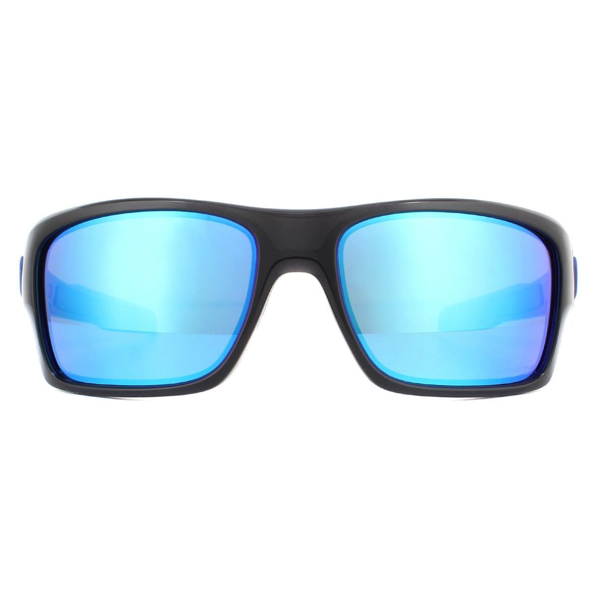 Rechteckige Sportsonnenbrille mit blauer Linse