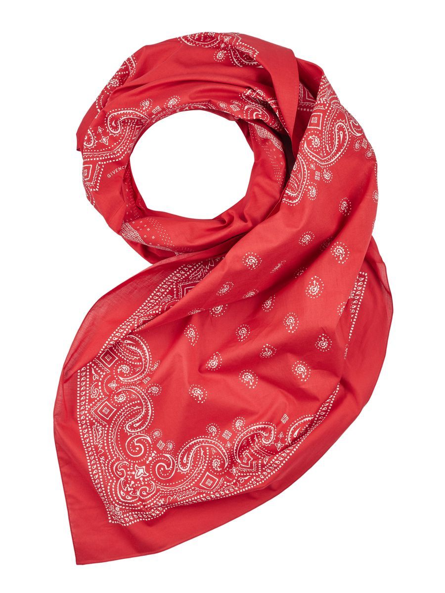 Roter Bandana-Schal mit Paisley-Muster