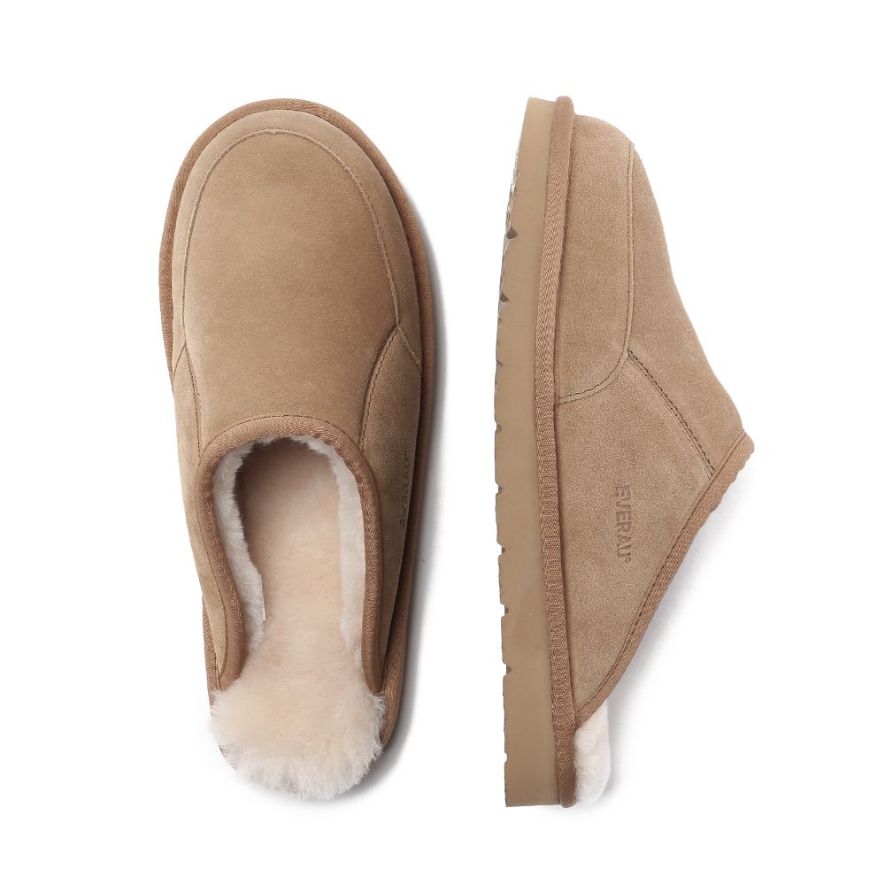 Lammfell-Slipper aus Wildleder