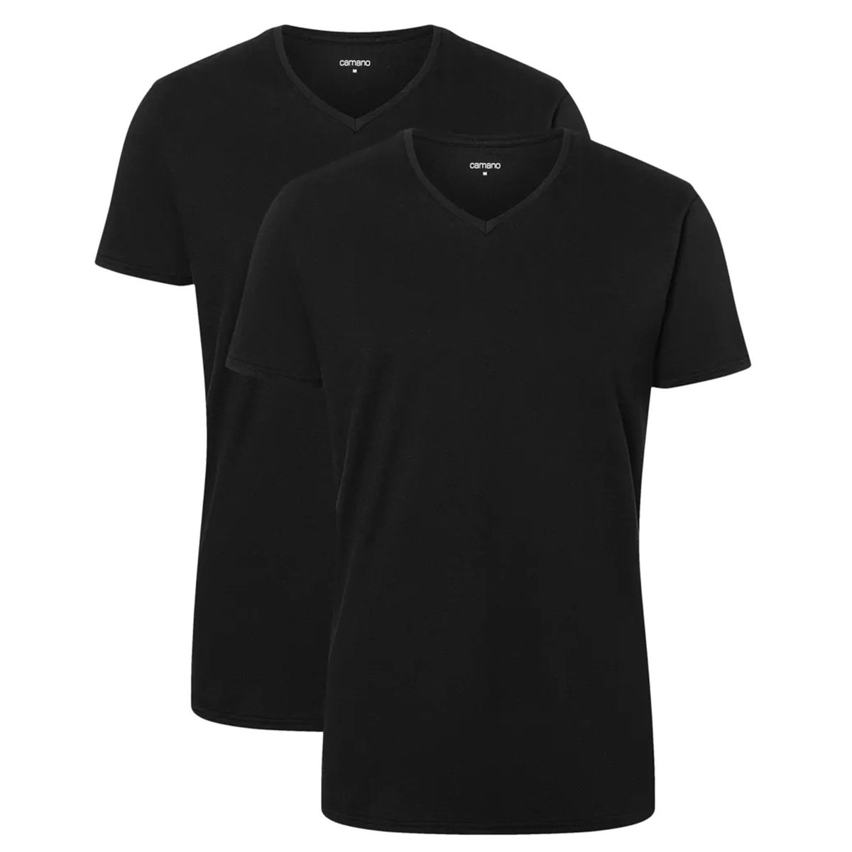 Herren V-Ausschnitt Baumwoll T-Shirt Doppelpack