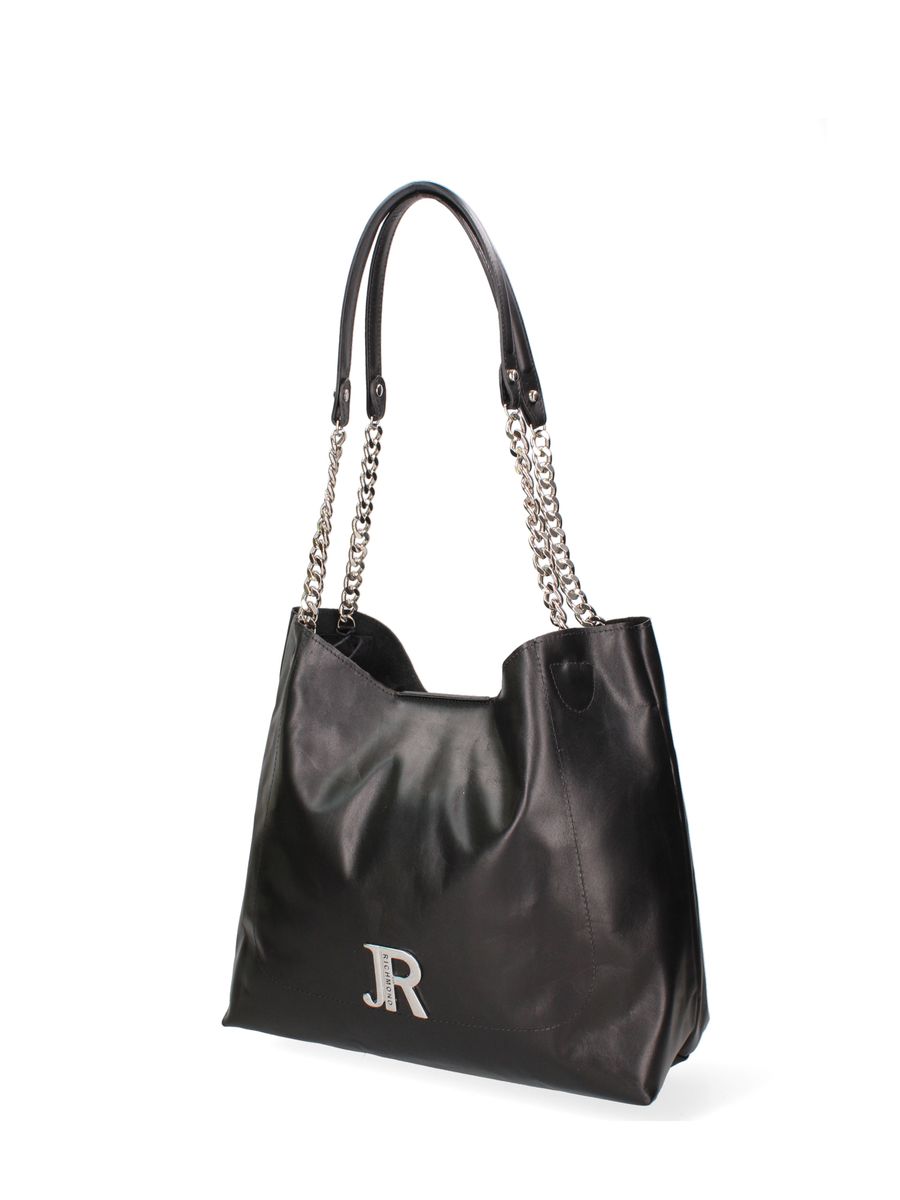 Leder-Shopper mit Kettengriffen