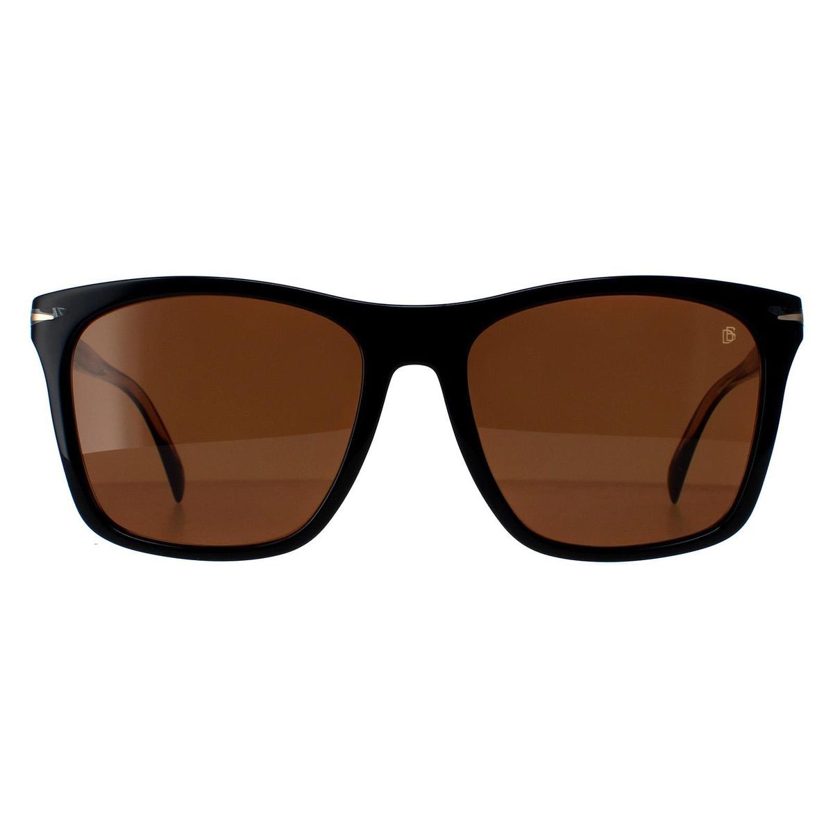 Klassische rechteckige Sonnenbrille mit schwarzem Rahmen