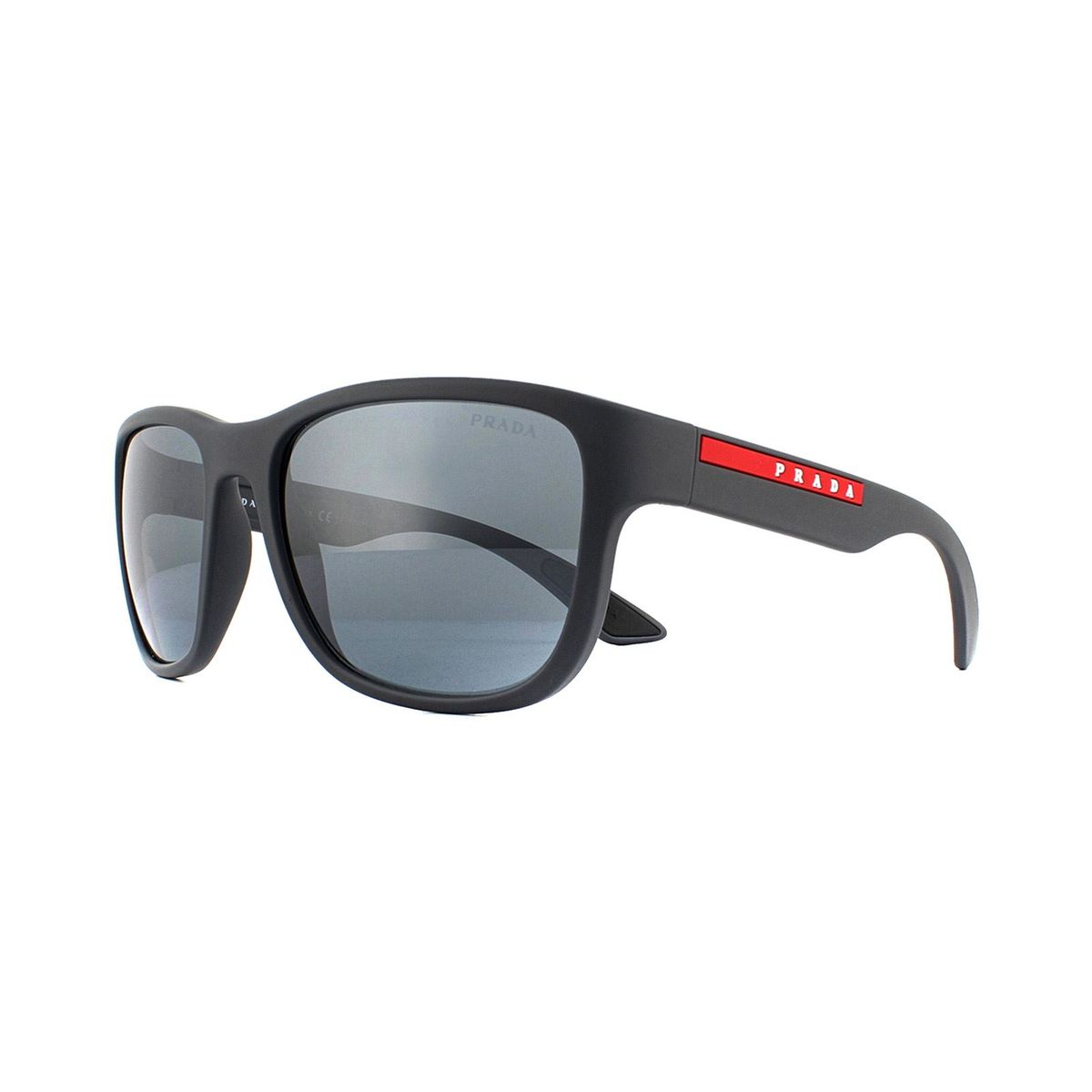 Sportliche rechteckige gummierte Sonnenbrille