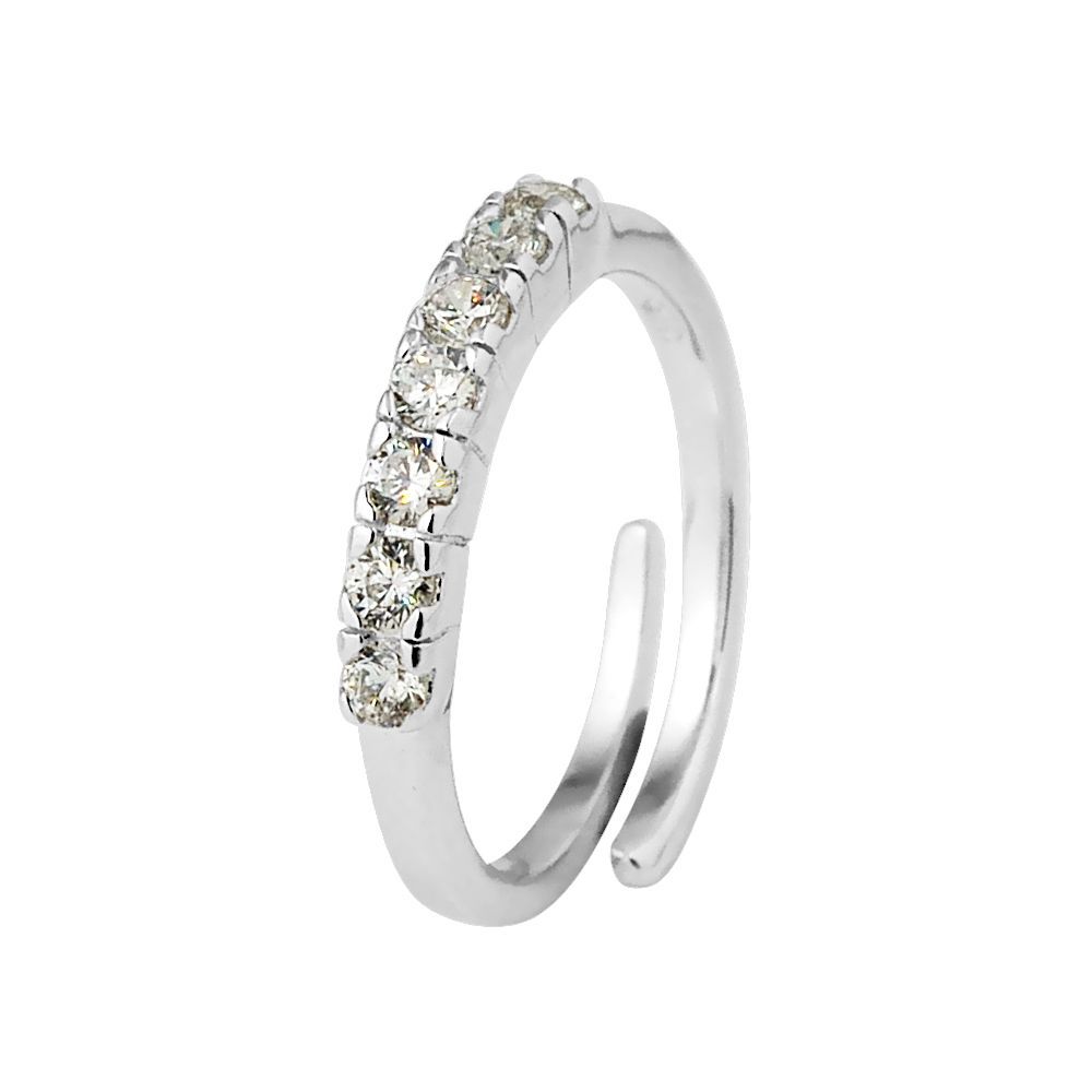 Verstellbarer Ring aus Sterlingsilber mit Zirkonia
