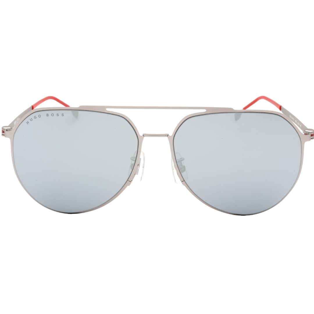 Pilotenbrille mit silber verspiegelten Gläsern