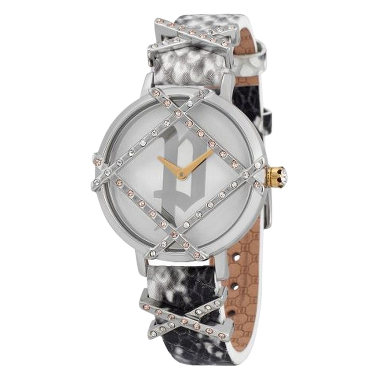 Modeuhr mit Strass-Käfigakzent