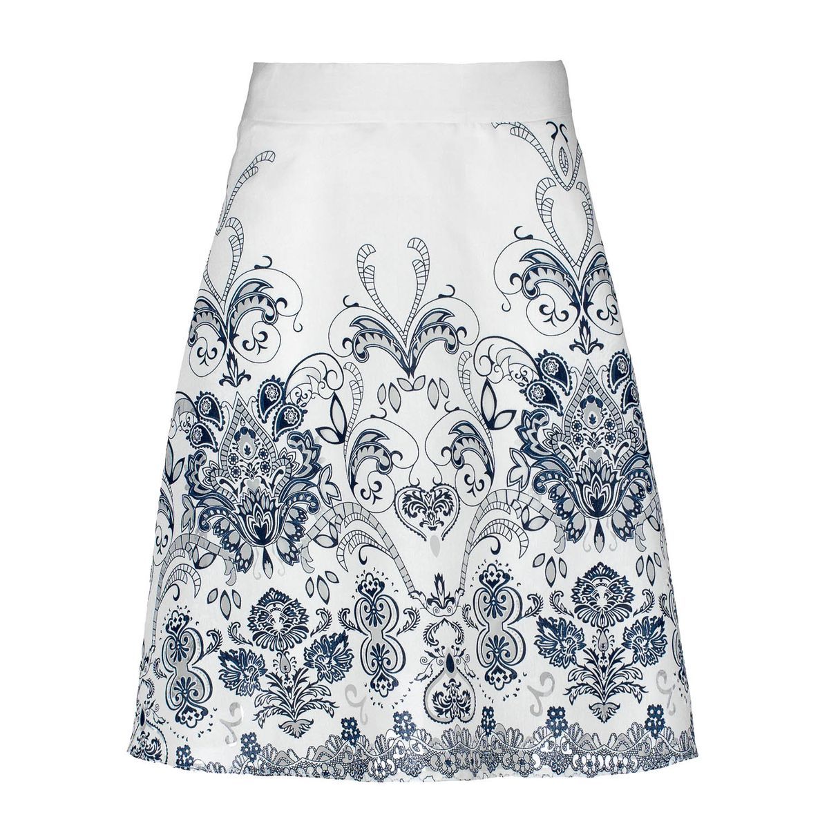 A-Linien-Rock mit Paisley-Muster