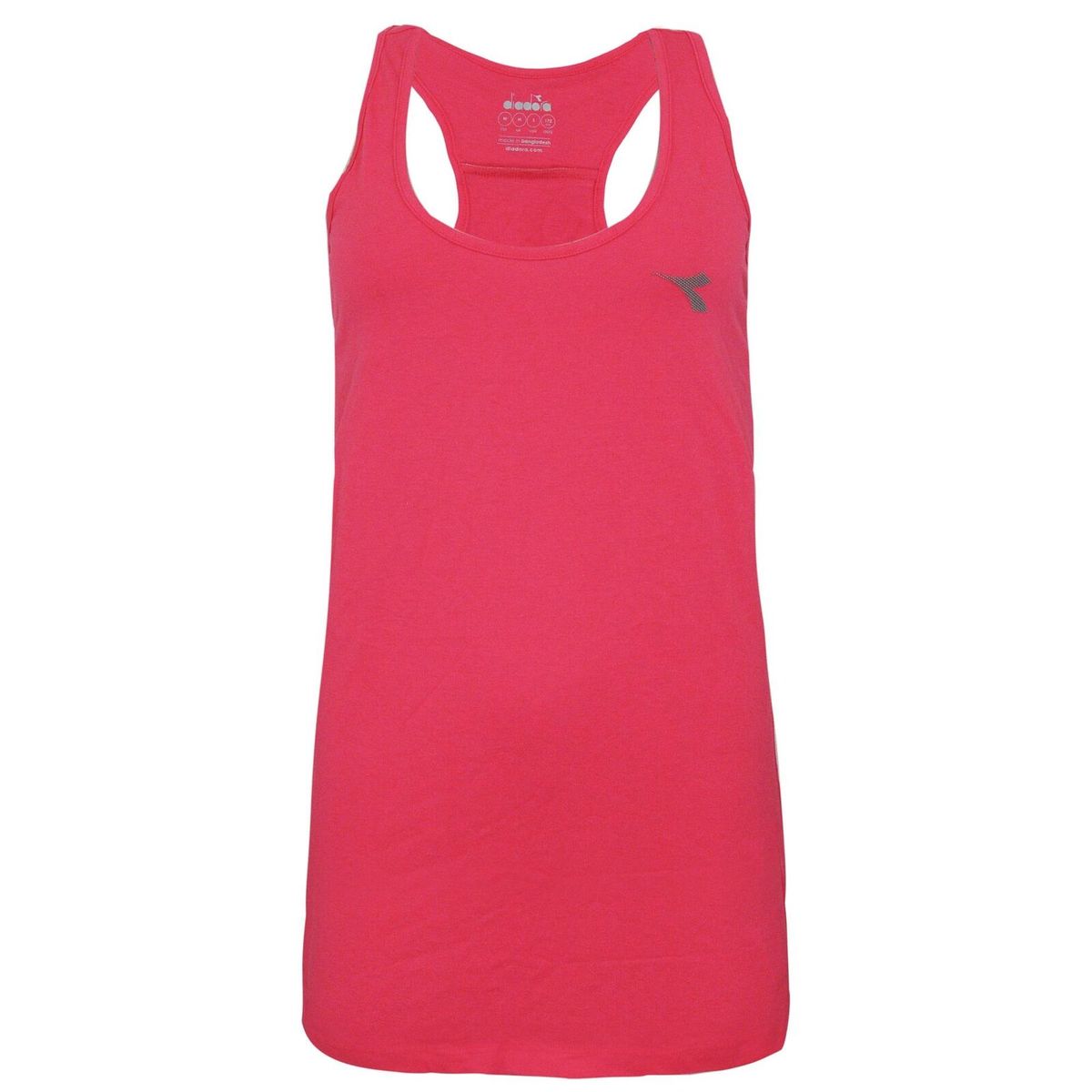 Tanktop mit Ringerrücken Korallenrosa