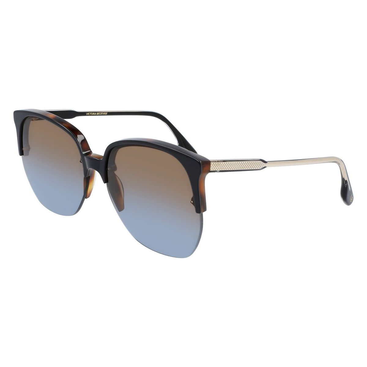 Elegante Cateye-Sonnenbrille mit Metallbügeln