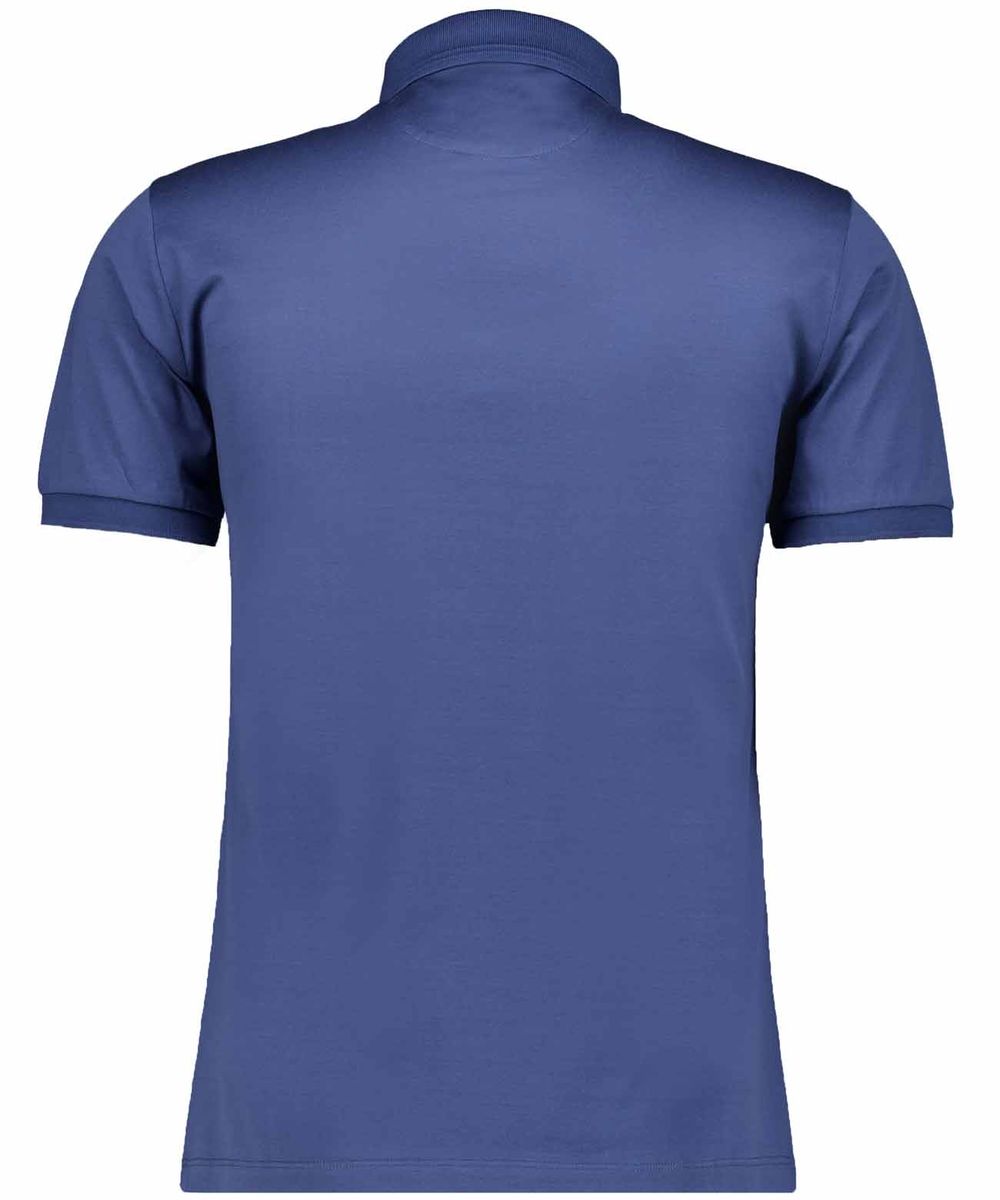 Klassisches Marineblaues Baumwoll-Poloshirt
