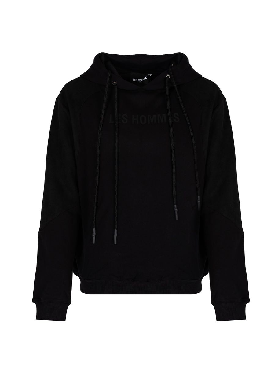 Schwarzer Herren-Hoodie mit Logo-Print