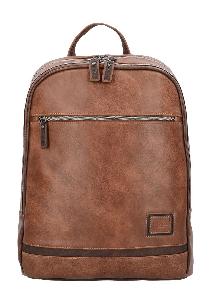 Klassischer brauner Rucksack aus Kunstleder