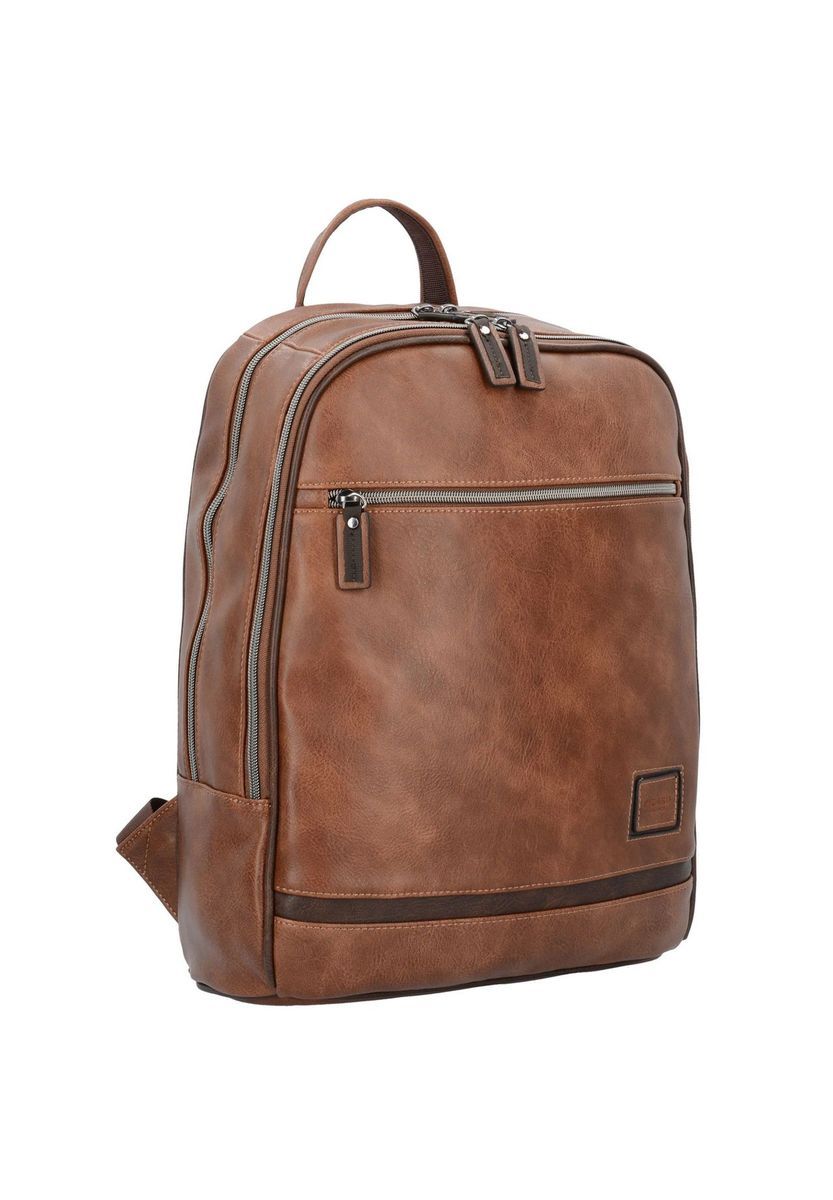 Klassischer brauner Rucksack aus Kunstleder