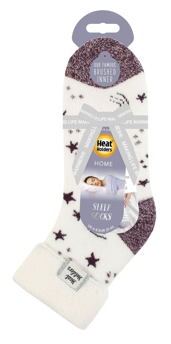 Flauschige Lounge-Socken mit Sternenmuster