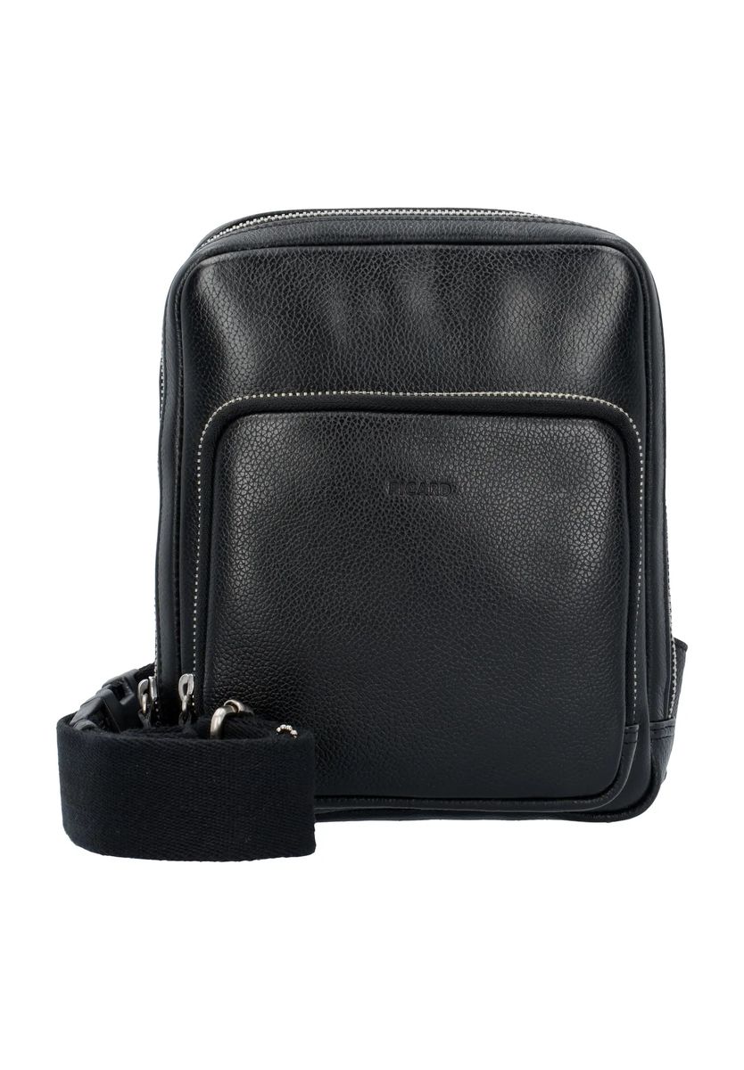PICARD Umhängetasche, Leder, Reißverschlussfach, für Herren, schwarz, 99