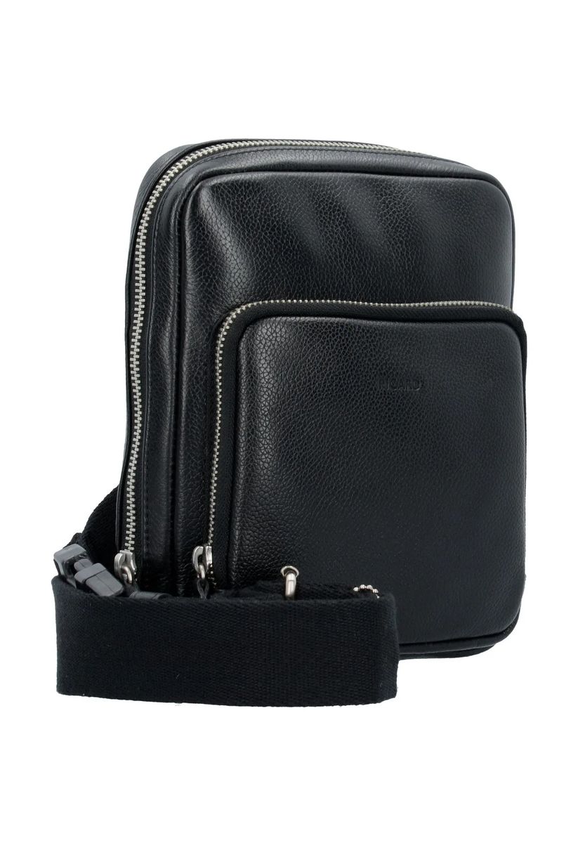 PICARD Umhängetasche, Leder, Reißverschlussfach, für Herren, schwarz, 99