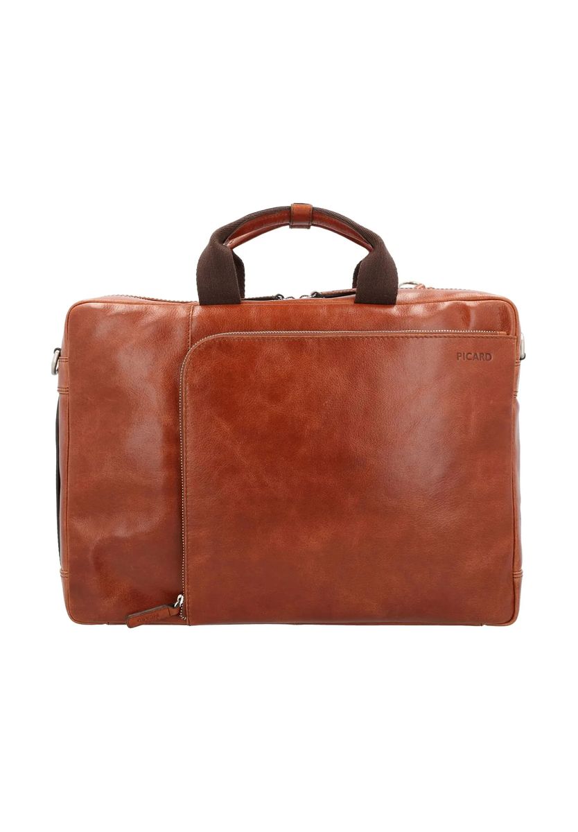 PICARD Aktentasche, Laptopfach, Leder, für Herren, braun, 99