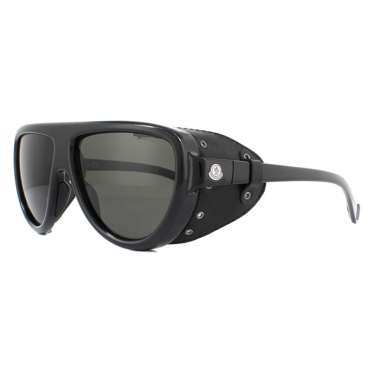 Aviator-Sonnenbrille mit Leder-Seitenschutz