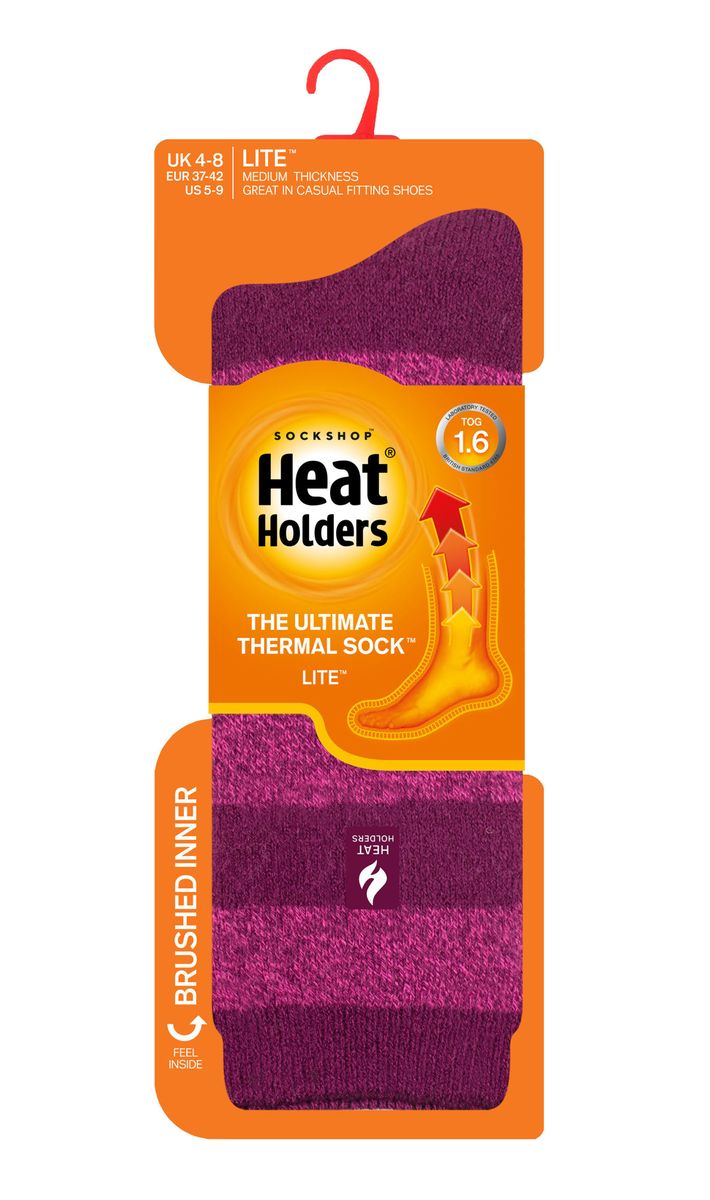Gestreifte Thermosocken mit Wadenlänge