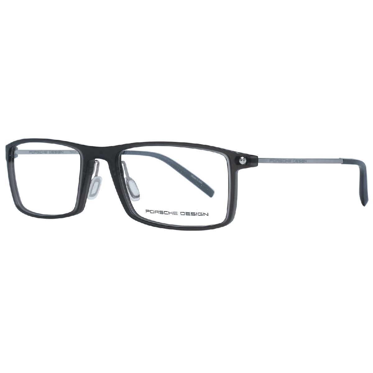 Rechteckige Vollrandbrille Grau