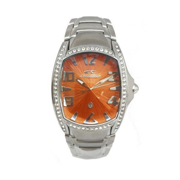 Damen Orange Zifferblatt Edelstahluhr