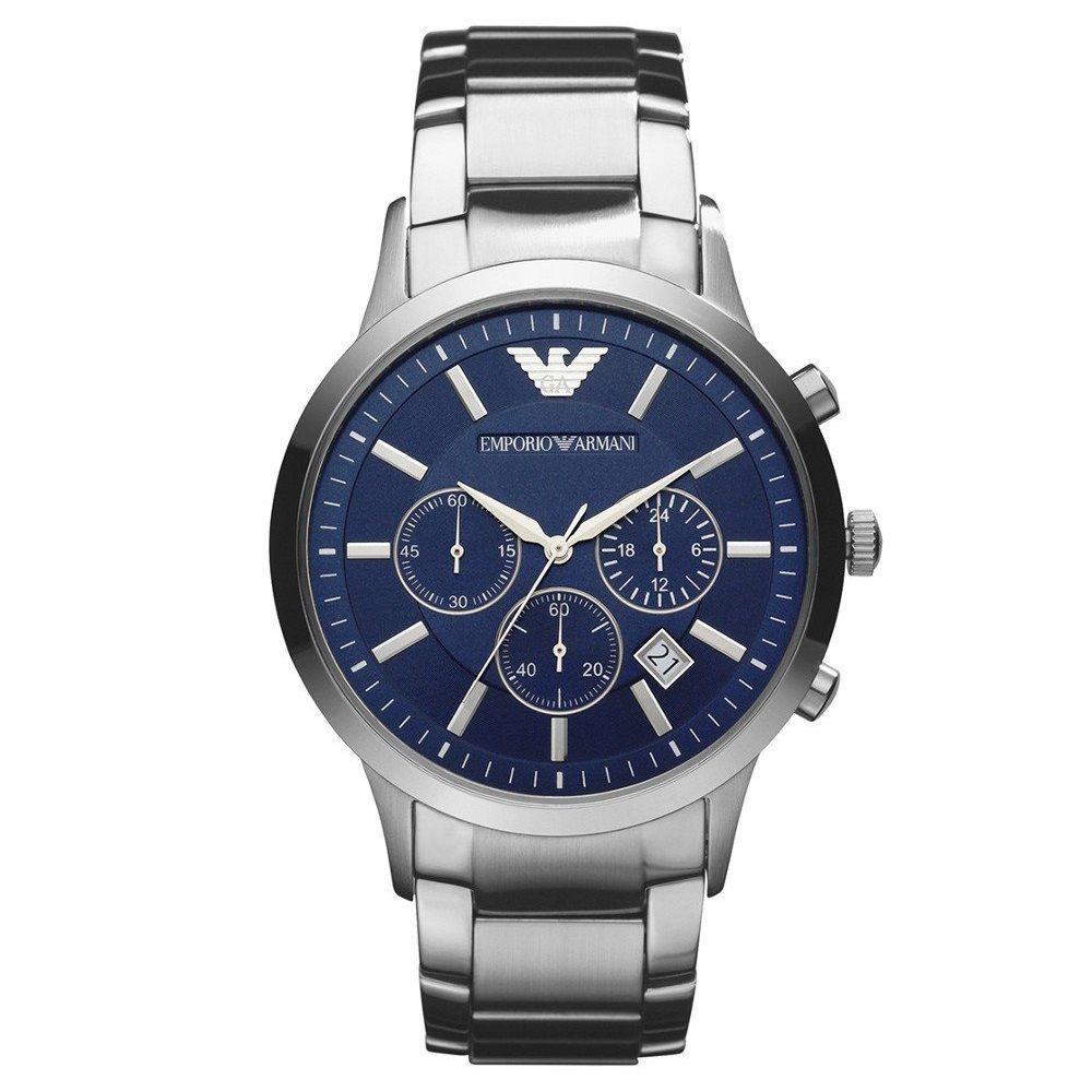 Klassische Edelstahl-Chronograph-Uhr