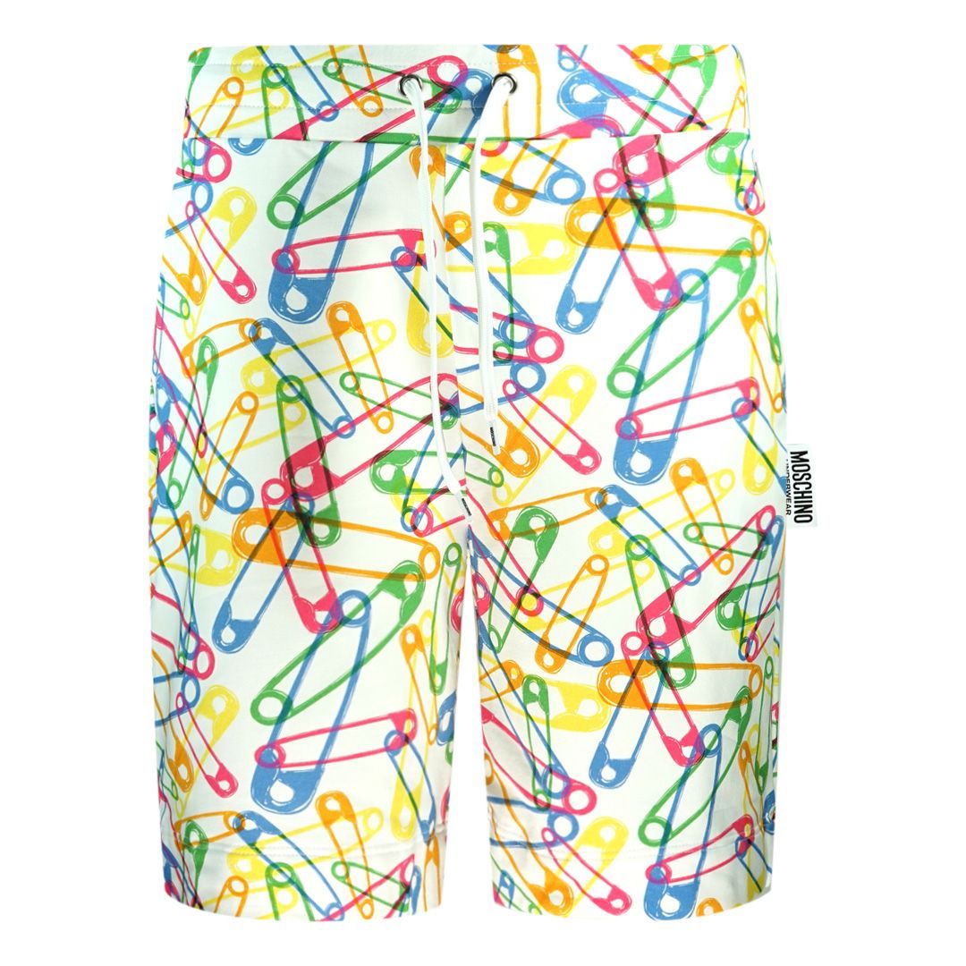 Bunte Shorts mit Sicherheitsnadelmuster