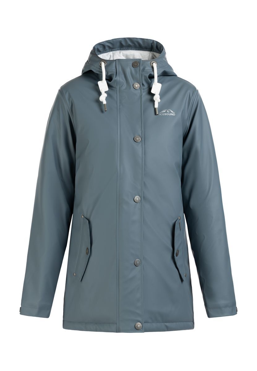 ICEBOUND Wattierte Regenjacke Damen Blaugrau