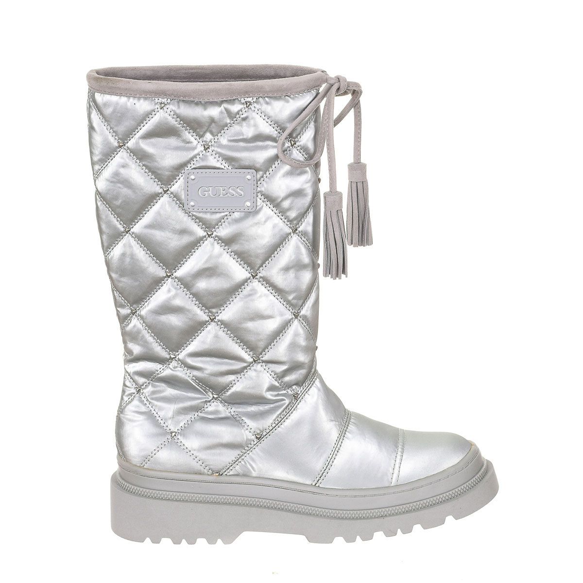 Gesteppte metallische hohe Winterstiefel