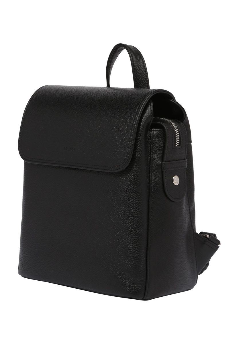 Eleganter Leder Rucksack mit Umschlag