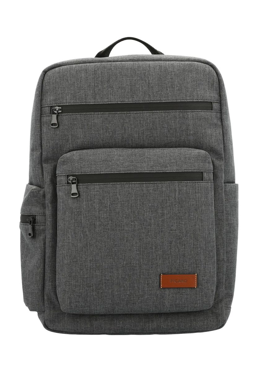 PICARD Businessrucksack, Laptopfach, Patch, für Herren, grau