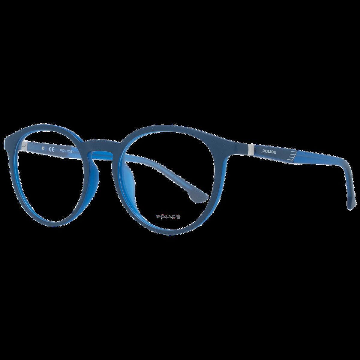 Runde blaue Acetat Brille