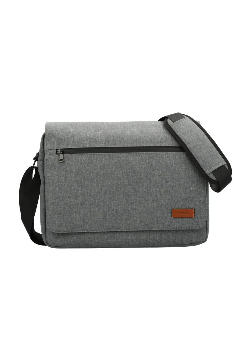 PICARD Laptoptasche, Patch, Laptopfach, uni, für Herren, grau