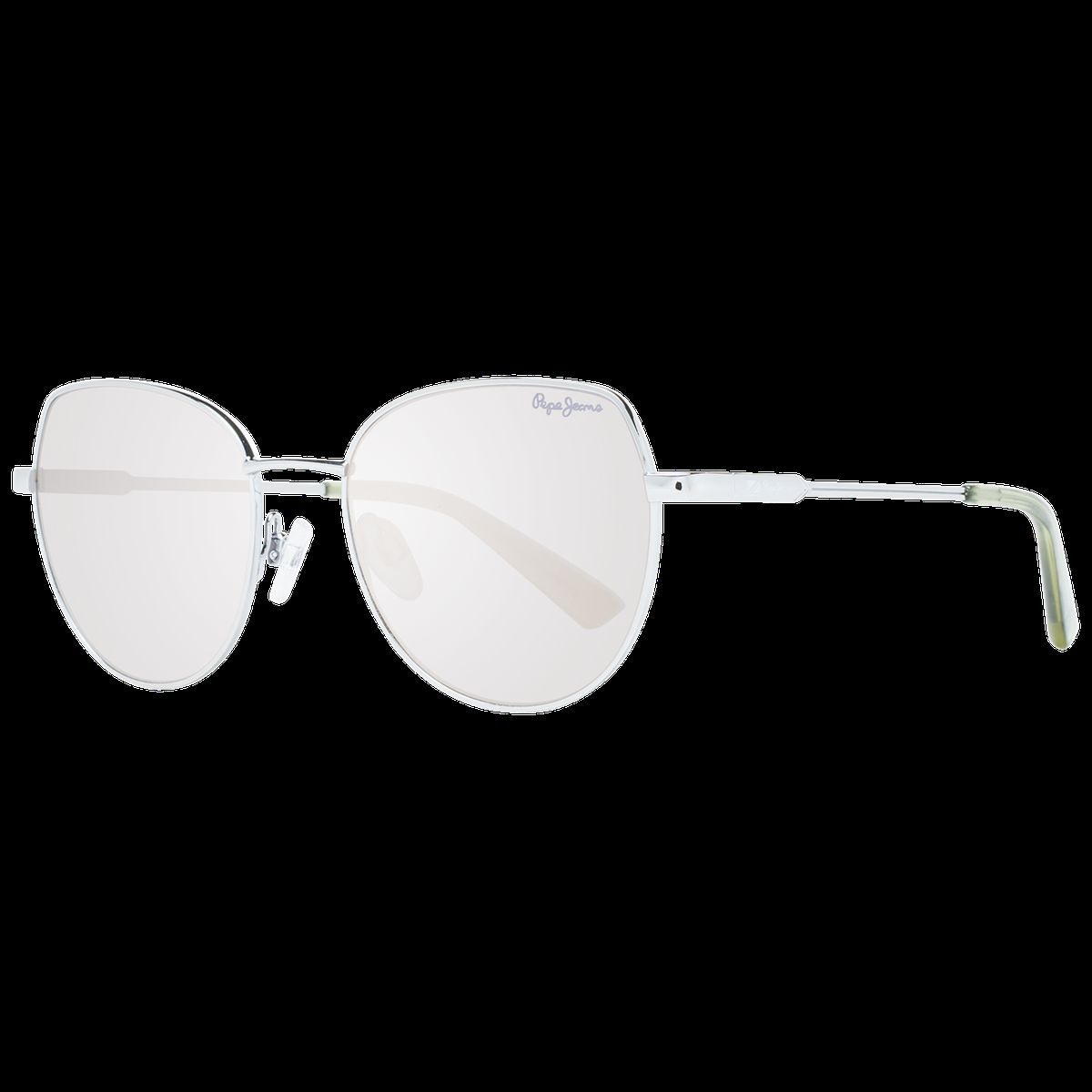 Silberne Butterfly Sonnenbrille mit Vollrand