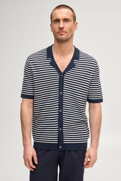 JOOP! Gestreiftes Strickshirt Marineblau und Weiß Lässig