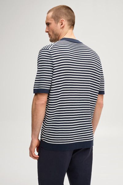 JOOP! Gestreiftes Strickshirt Marineblau und Weiß Lässig
