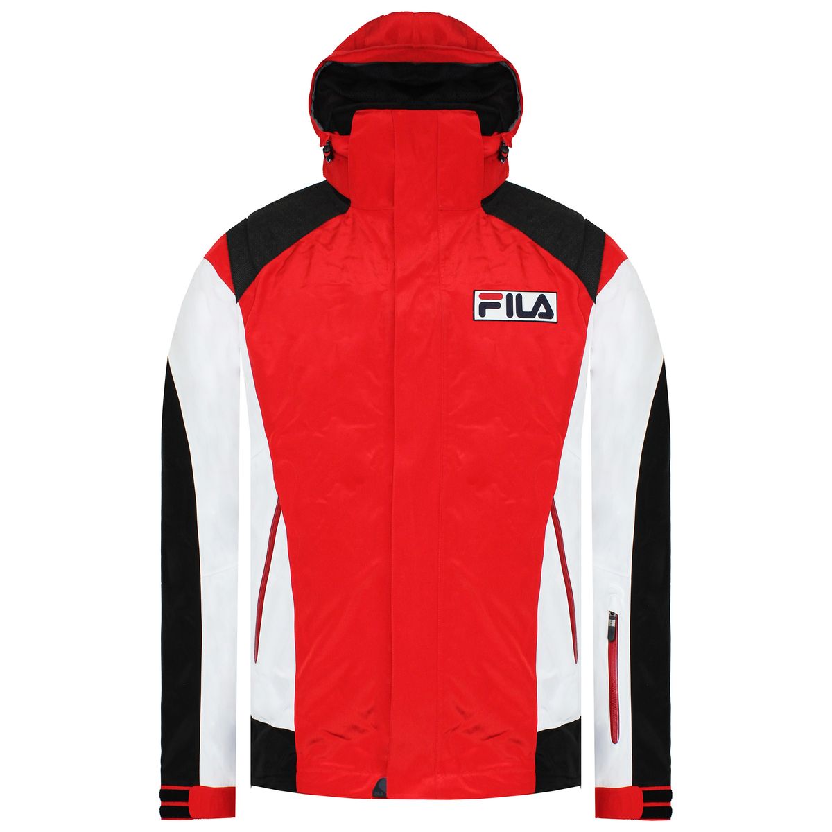 Rot Farbblock Kapuzenjacke